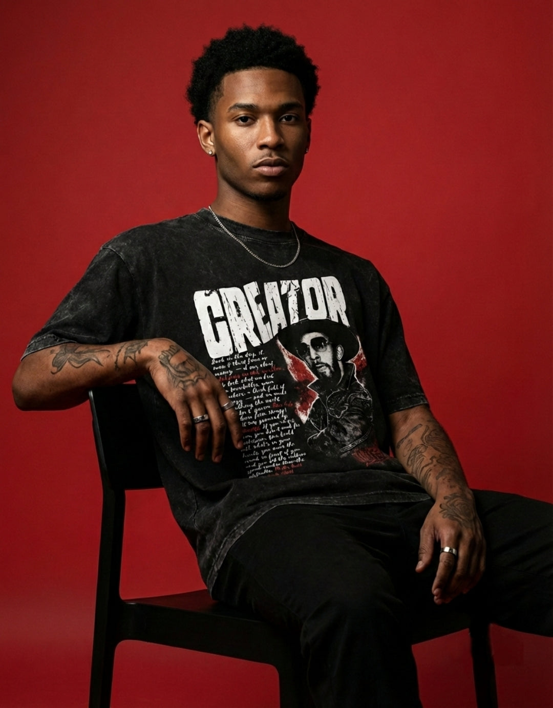 Creator Unisex Acid Washed Oversized Tee