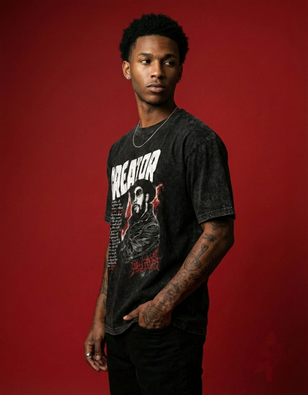 Creator Unisex Acid Washed Oversized Tee