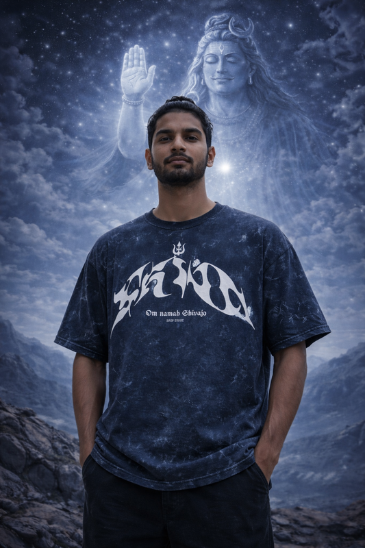 Shiva Unisex Acid Washed Oversized Tee