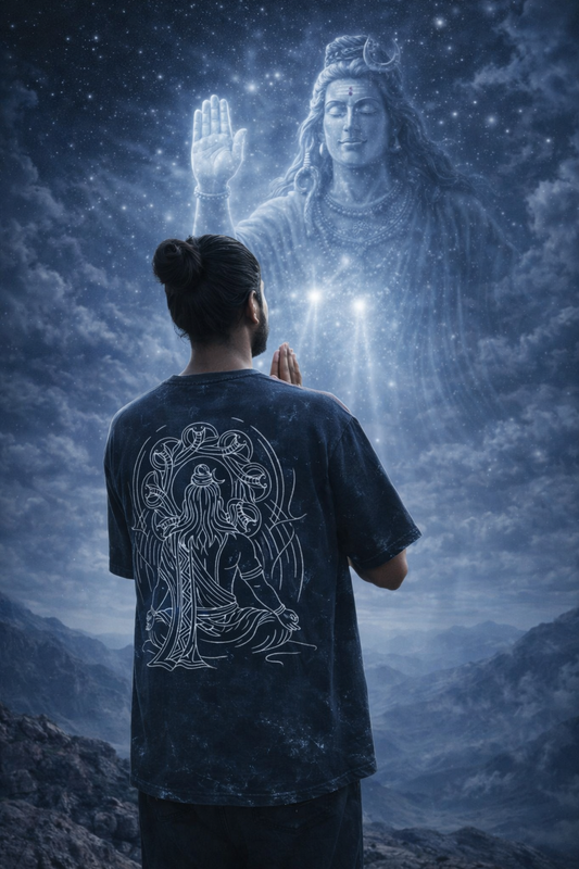 Shiva Unisex Acid Washed Oversized Tee