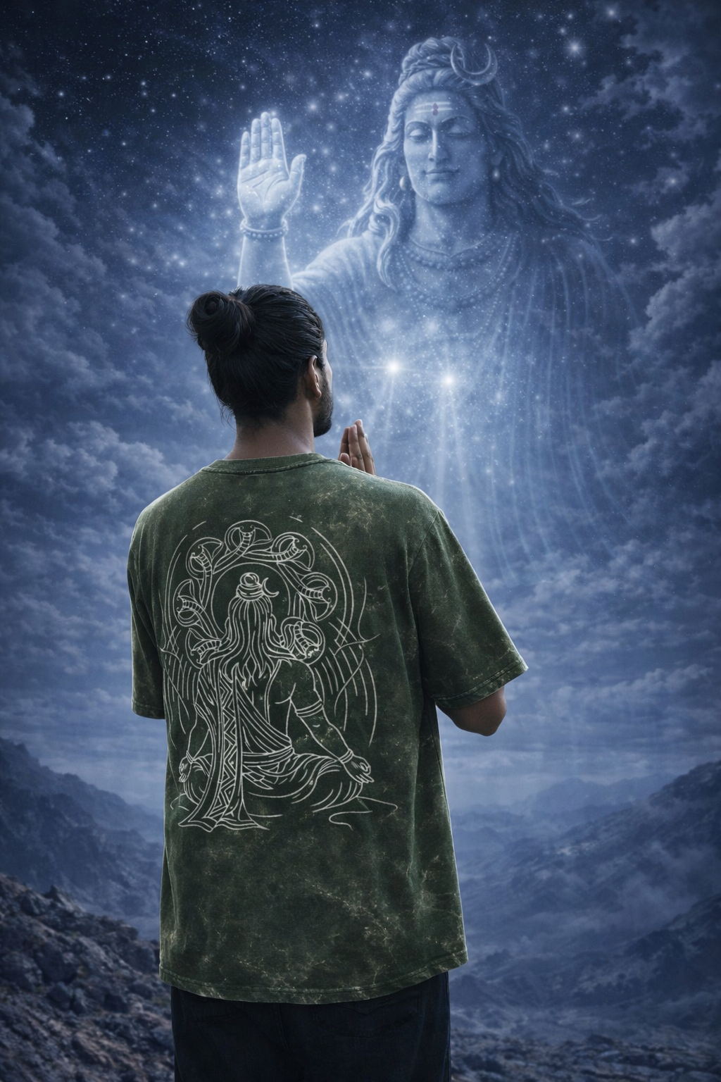 Shiva Unisex Acid Washed Oversized Tee