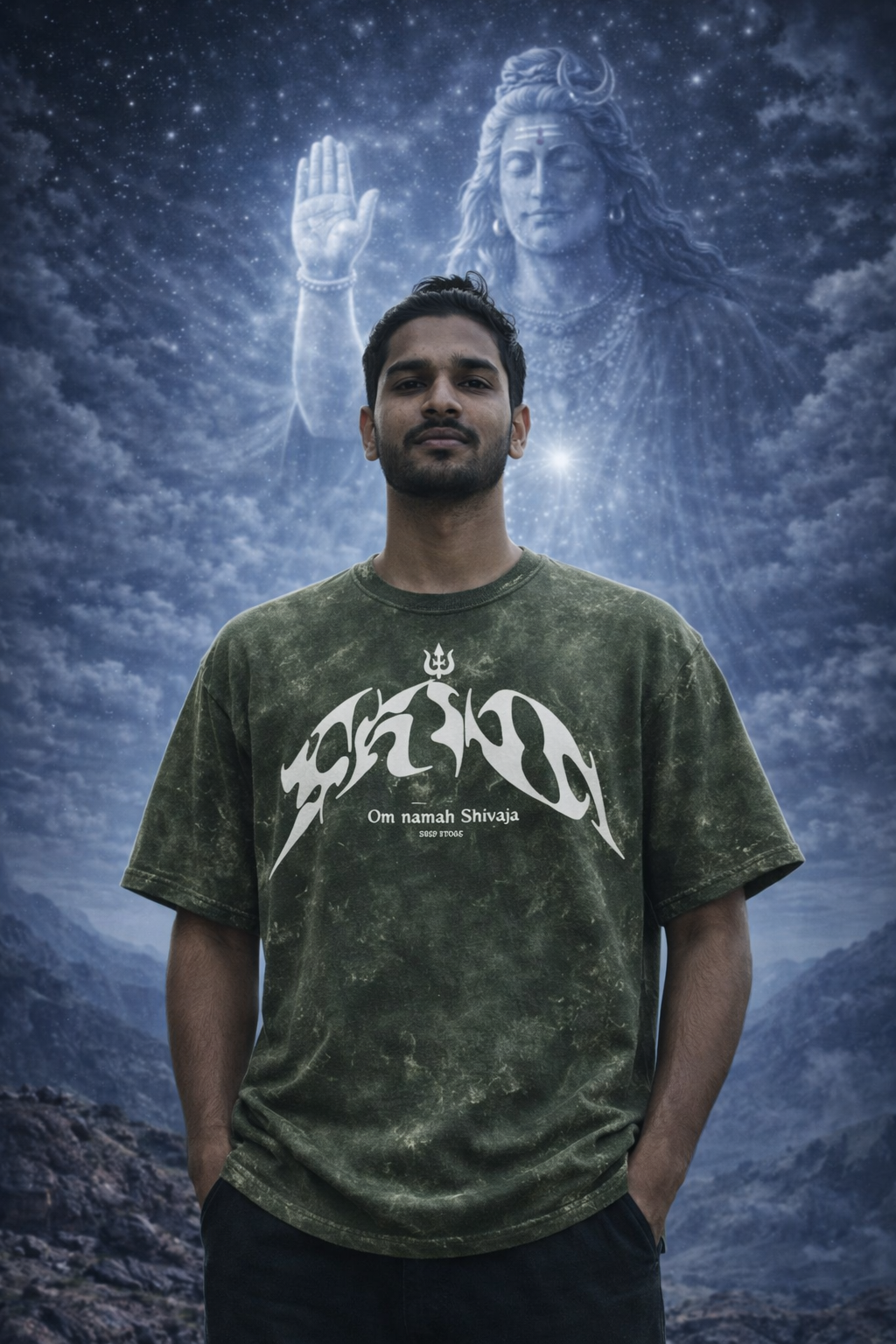 Shiva Unisex Acid Washed Oversized Tee